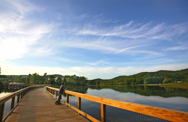 Lake view at Stonewall Resort.