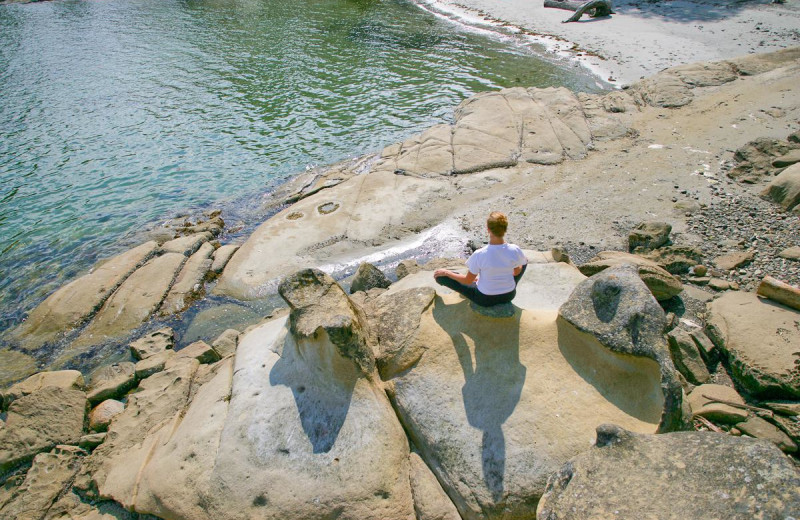 Beach at Galiano Oceanfront Inn and Spa.