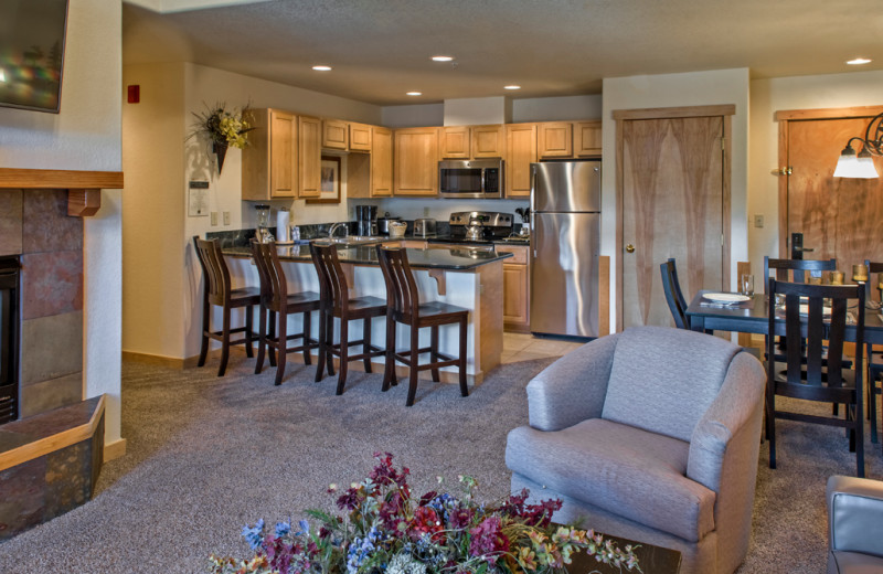 Guest room at Grand Timber Lodge.