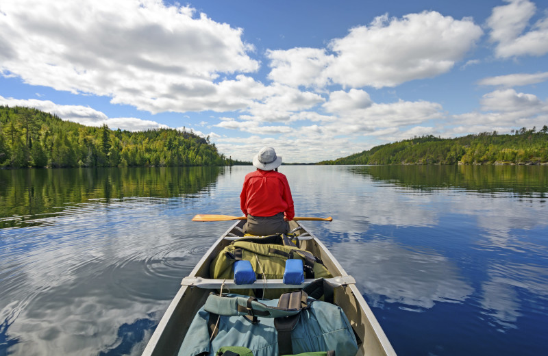 Canoeing at River Bend's Resort & Walleye Inn.