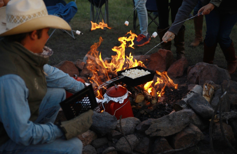 Campfire at Elk Mountain Ranch.