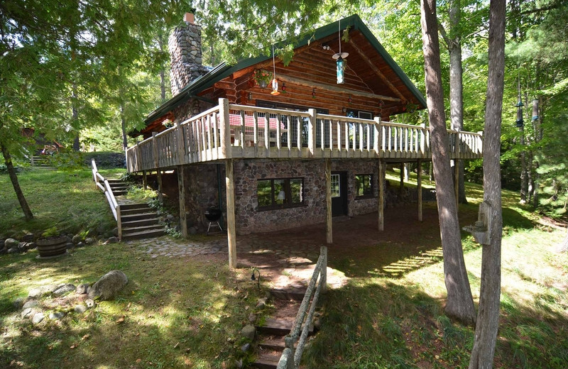 Cabin exterior at North Country Vacation Rentals.