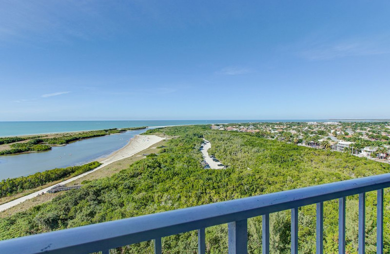 Rental balcony view at Harborview Rentals.