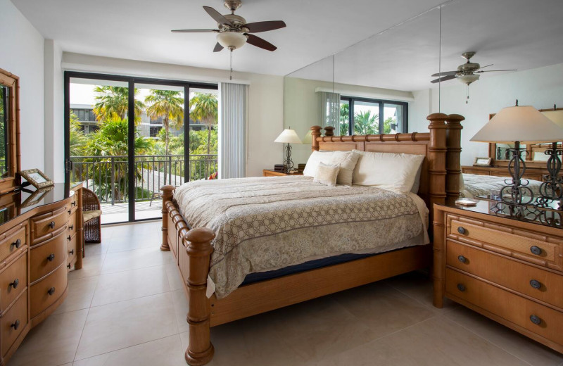 Rental bedroom at 1800 Atlantic, All Florida Keys Property Management.