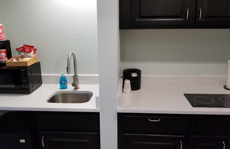 Guest kitchenette at The Cherry Tree Inn & Suites.