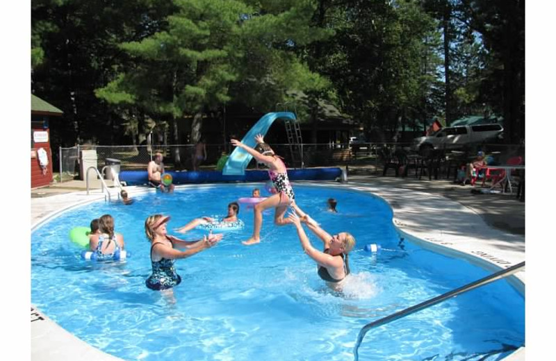 Outdoor pool at Mantrap Lodge.