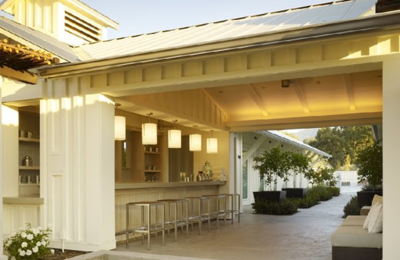 Outdoor bar at Solage Calistoga.