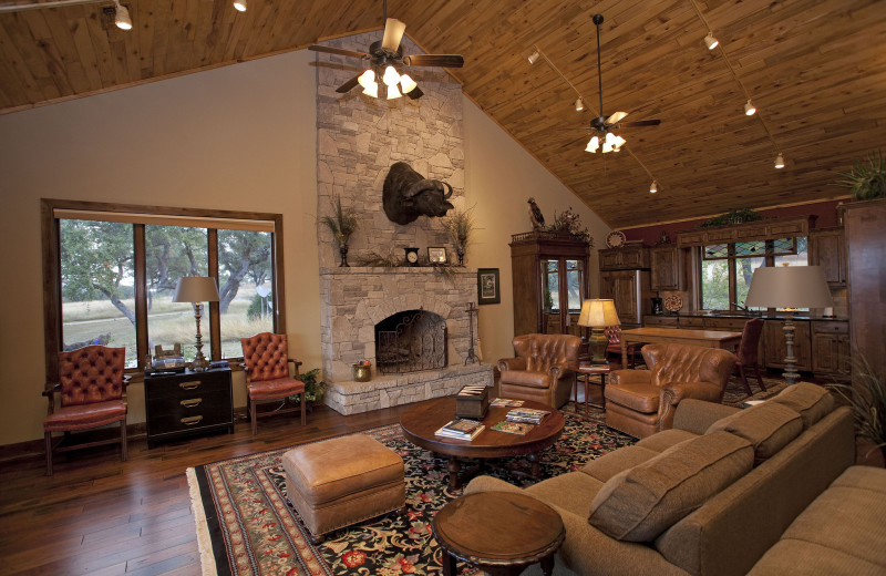 Guest living room at Joshua Creek Ranch.