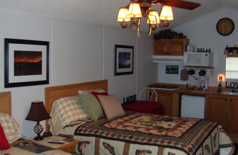 Cabin interior at Bear Trail Cabins.