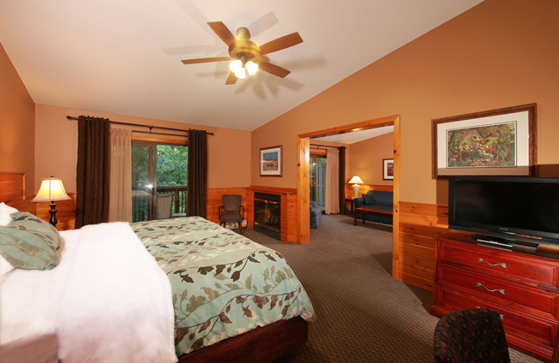 Guest room at Oakwood Resort.