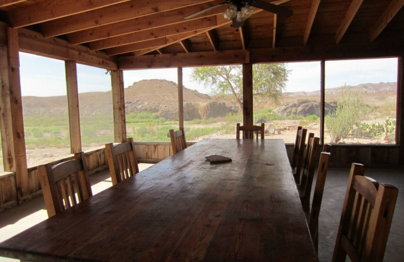 Meeting table at Lajitas Golf Resort & Spa.