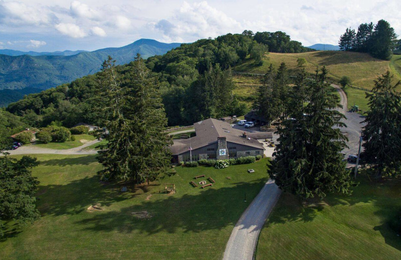 Aerial view of Cataloochee Ranch.