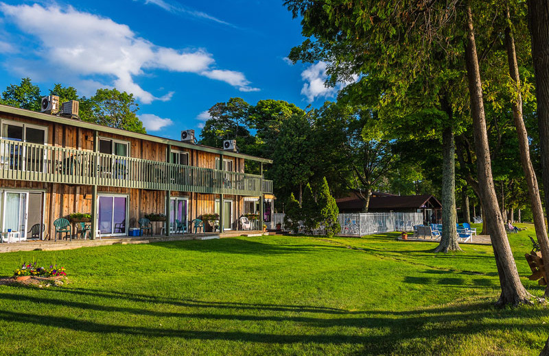 Exterior view of The Shallows Resort.