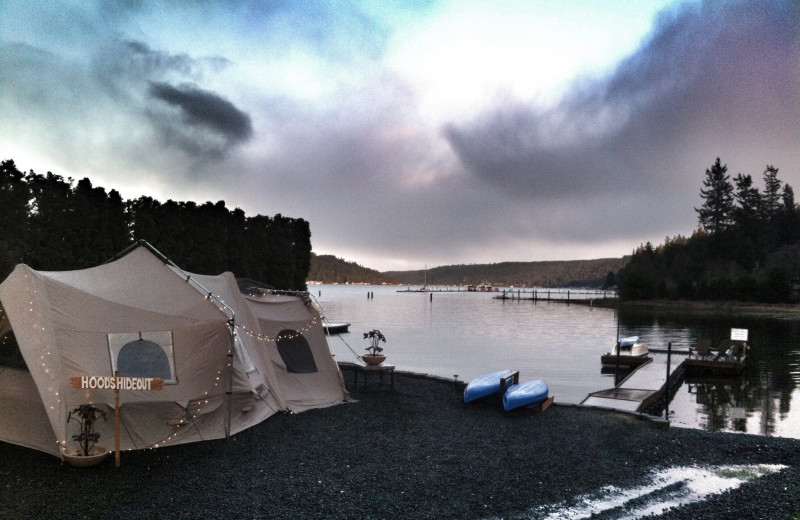 Camping at Hood Canal Cottages.