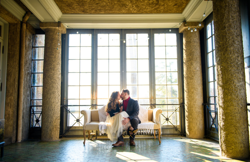 Couple at Arrow Park Lake and Lodge.