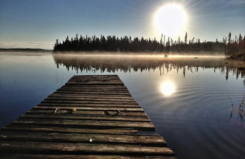 Dock view at Uchi Lake Lodge.