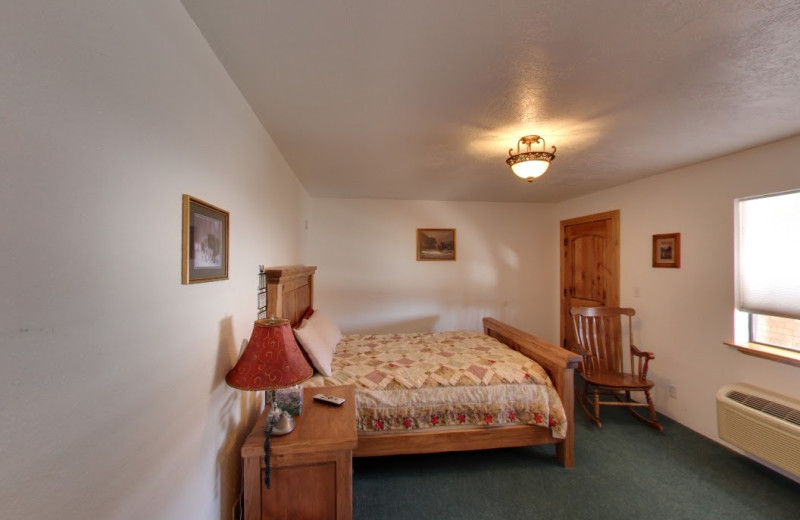 Guest room at The Snuggle Inn.