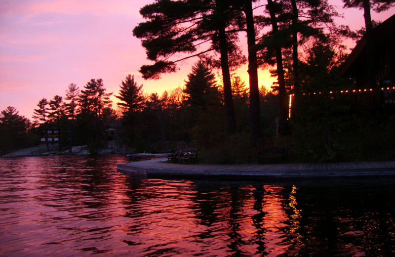 Sunset at Westwind Inn on the Lake.