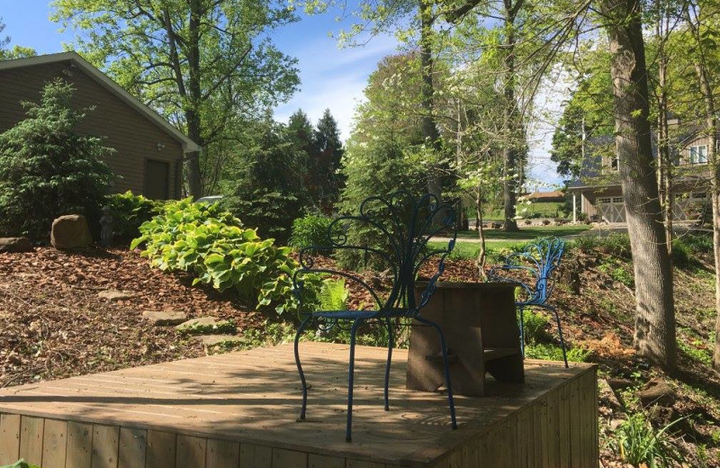 Patio at Chateau Lake Logan.