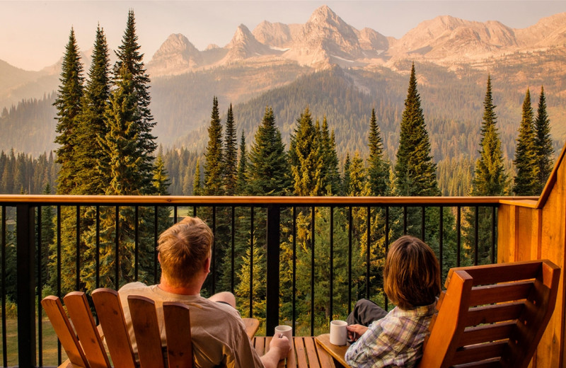 Balcony at Island Lake Lodge.
