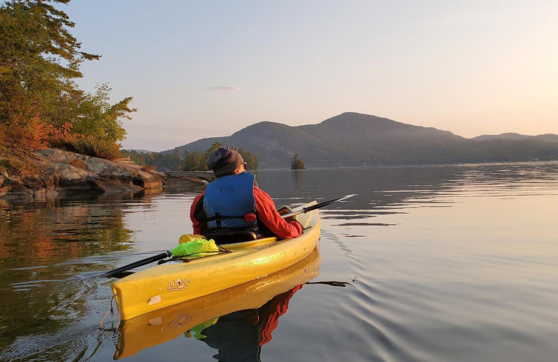 Canoeing at Trout House Village Resort.