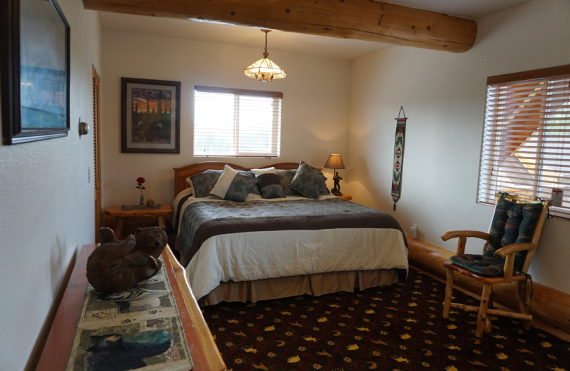 Guest room at Salmon Catcher Lodge.