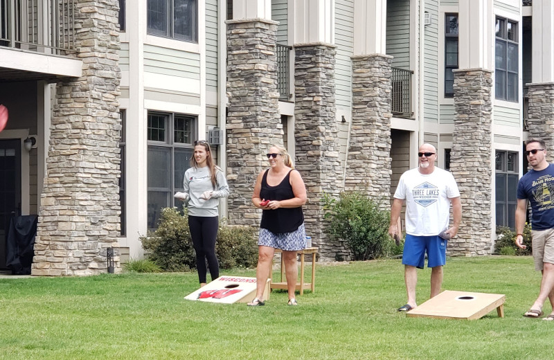 Lawn games at Northernaire Resort.