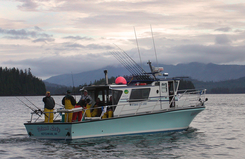 Fishing boat at portsman's Cove Lodge.