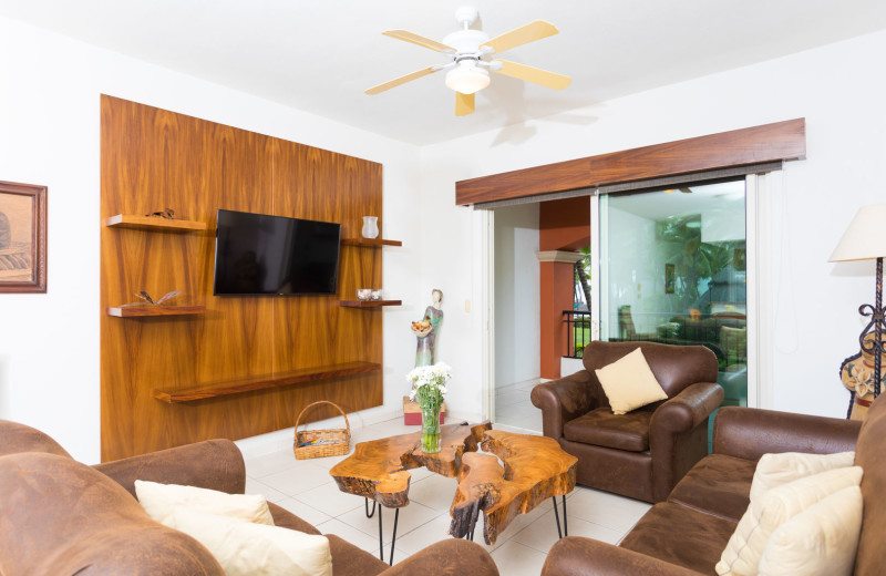 Rental living room at La Isla VR - Riviera Nayarit.