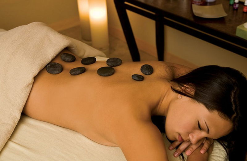 Hot stone massage at Surfside on Lake Superior.