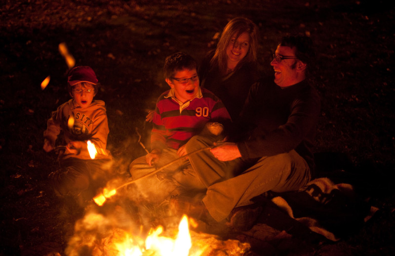 Campfire at Sandbanks Summer Village Cottage Resort.