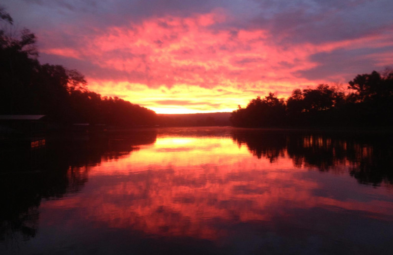 Sunset at Rainbow Drive Resort.