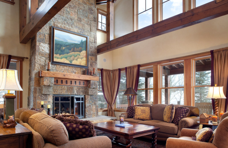 Rental living room at The Porches of Steamboat.