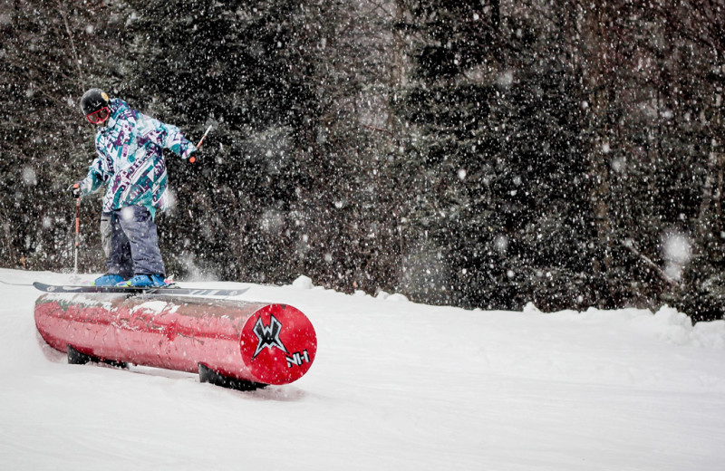Snowboarding at Black Bear Lodge.