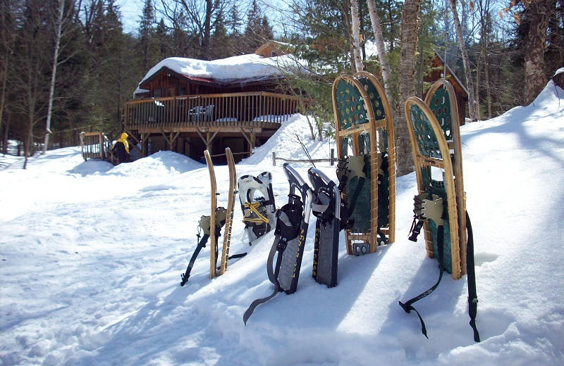 Winter time at Algonquin Eco-Lodge.