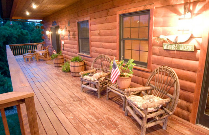Deck view at Harpole's Heartland Lodge.