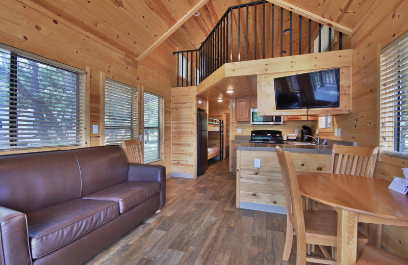 Cottage interior at Yogi Bear's Jellystone Park™ Camp-Resort Hill Country.