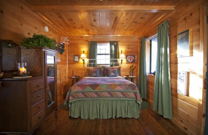 Cabin Bedroom at Mountain Springs Cabins