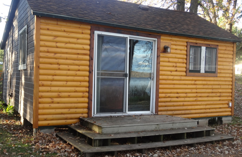 Exterior view of cabin at Twin Oaks Resort & RV Park.