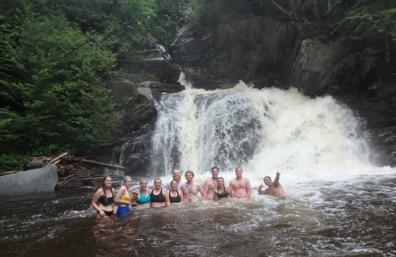 Waterfall at Unity College Sky Lodge.