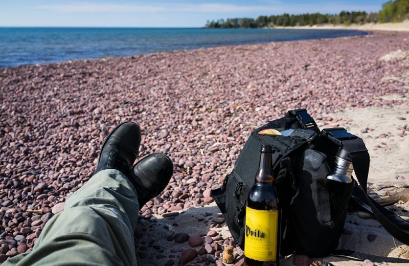 Relaxing by the shore at Eagle River Inn.
