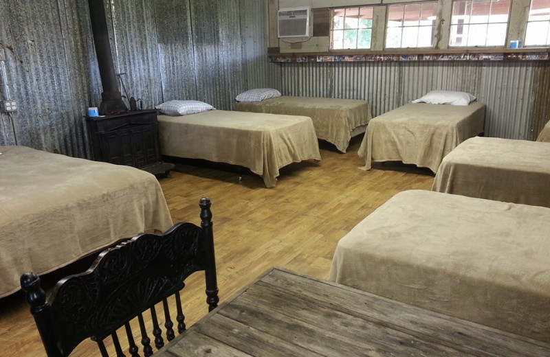 Cabin interior at Mustang RV Ranch.