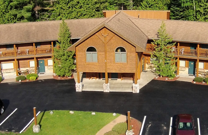 Exterior view of Northwoods Lodge.