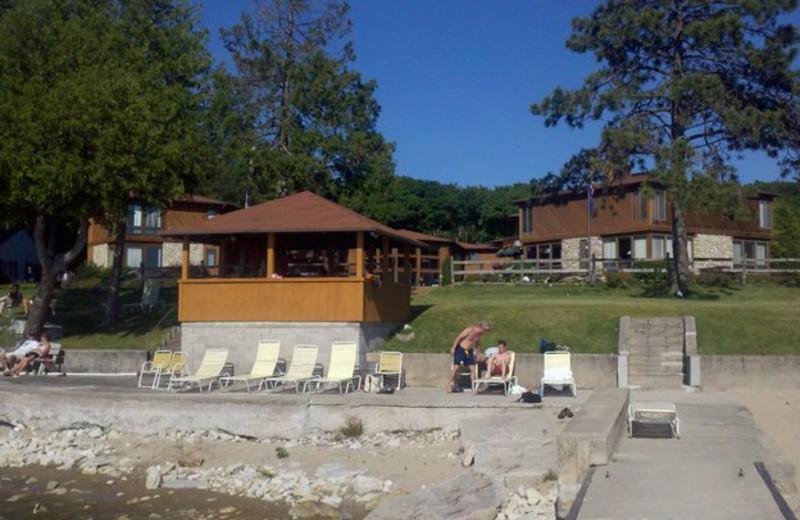 Beach view at  Pine Grove Resort.