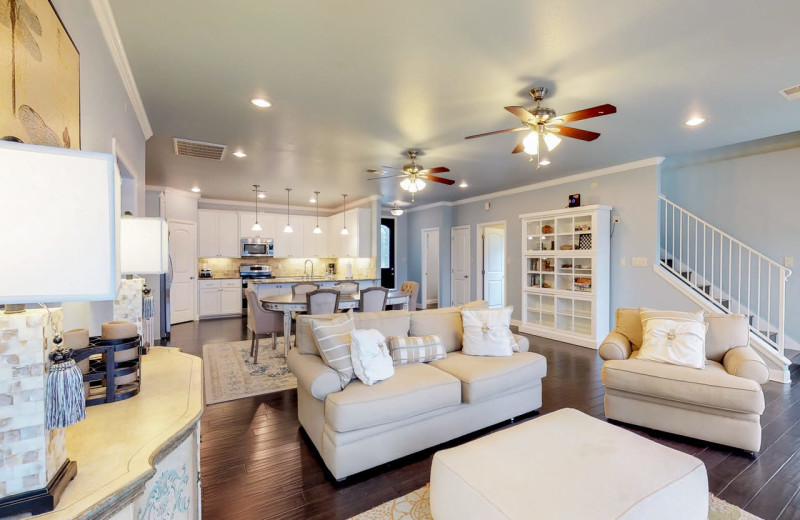 Rental living room at Still Waters Vacation Home.