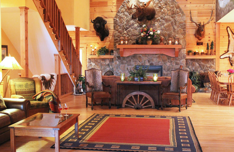 Fireplace at House Mountain Inn.