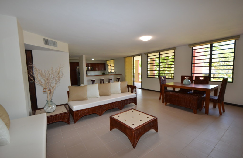 Guest room at The Plaza Suites.