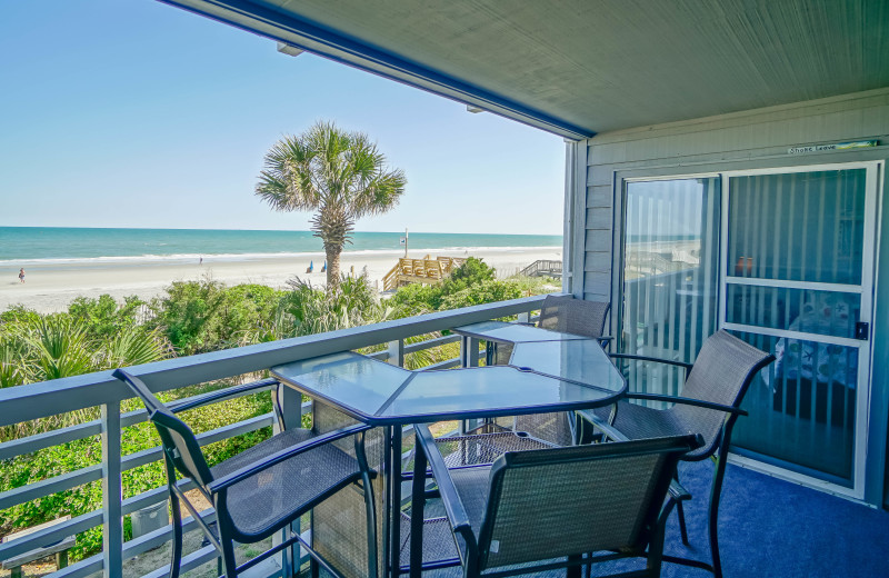 Rental balcony at Sea Star Realty.