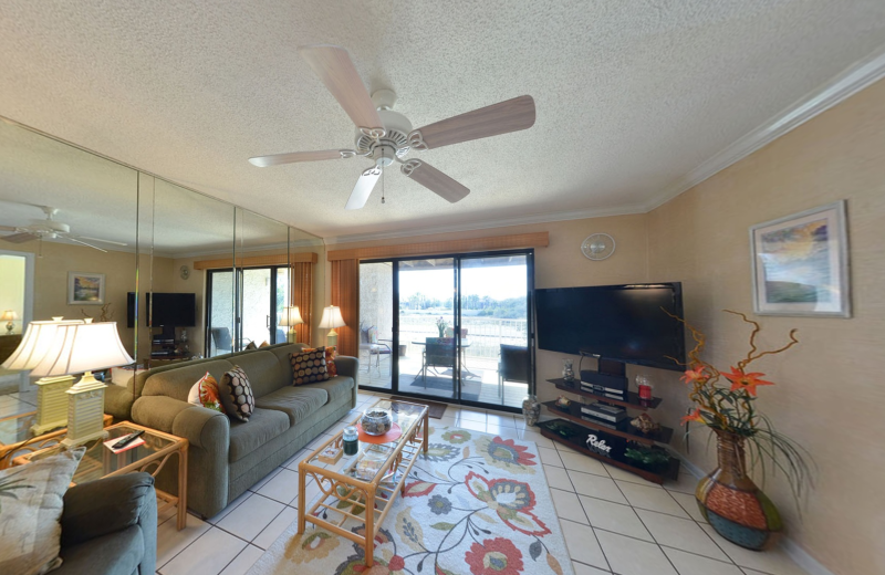 Rental living room at Coastal Properties.