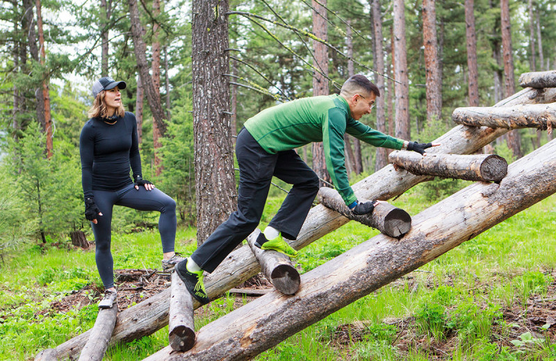 Obstacle course at The Resort at Paws Up.